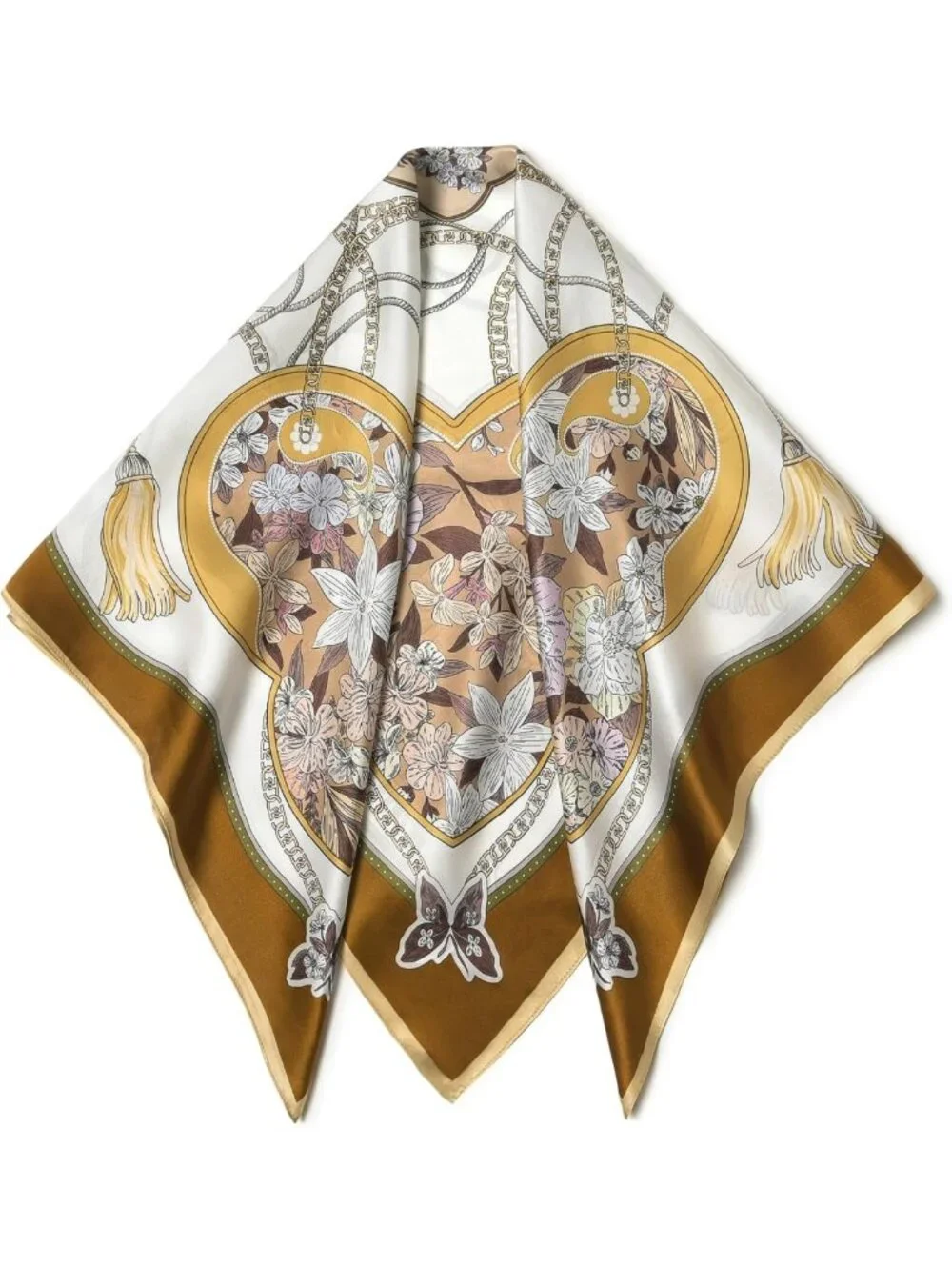Luxurious 100% Mulberry Silk Scarf - 35